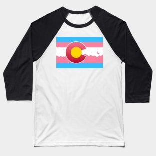 Colorado Flag Trans Transgender Pride Baseball T-Shirt